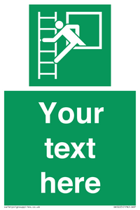 Custom Emergency Escape Ladder Sign